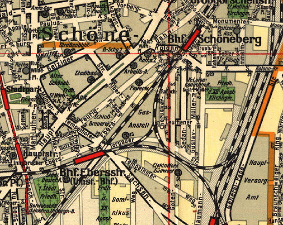 Bild: Stadtplanausschnitt 1932