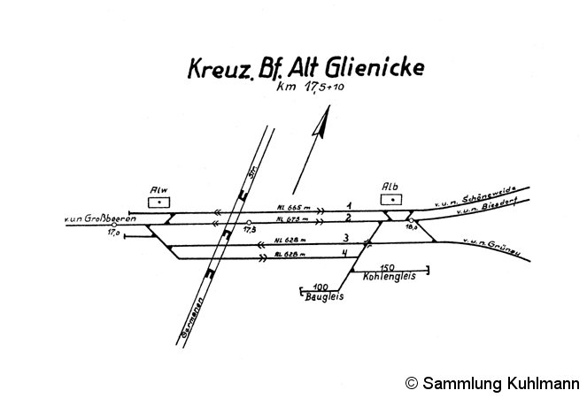 Bild: Gleisplanskizze 1947