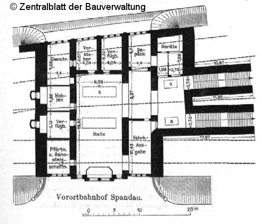 Bild: Grundriß Empfangsgebäude