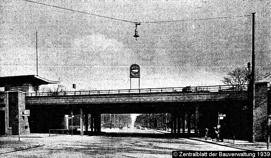 Bild Bahnbrücken vor Umbau der Ost-West-Achse