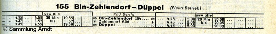 Bild: Strecke 155 - Winterfahrplan - I