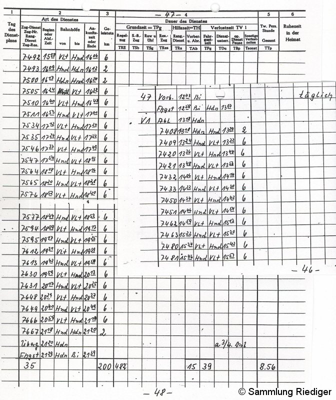 Bild: Dst. 47 aus Dienstplan 108