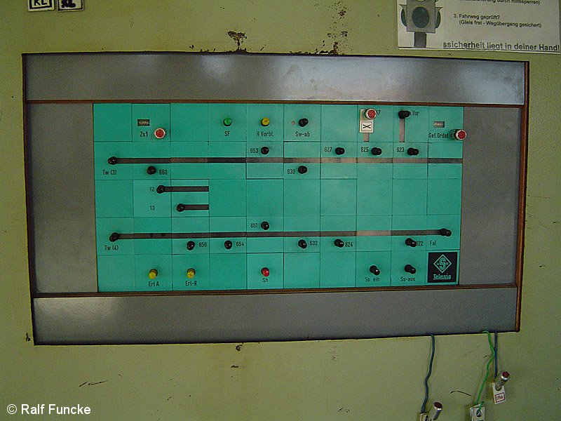 Bild: Stellwerk Okn - Bedientafel Signale